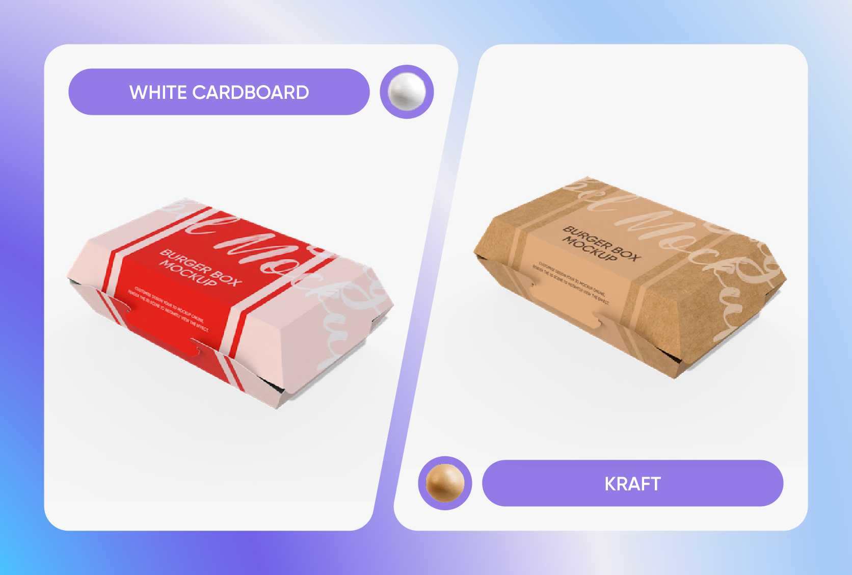 Materiales habituales para envases de hamburguesas