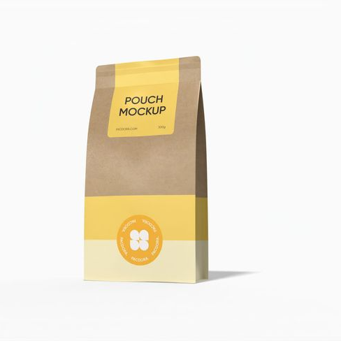 Classic cafe pouch mockup