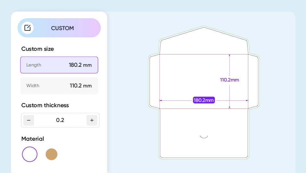 Customize the office supplies box template