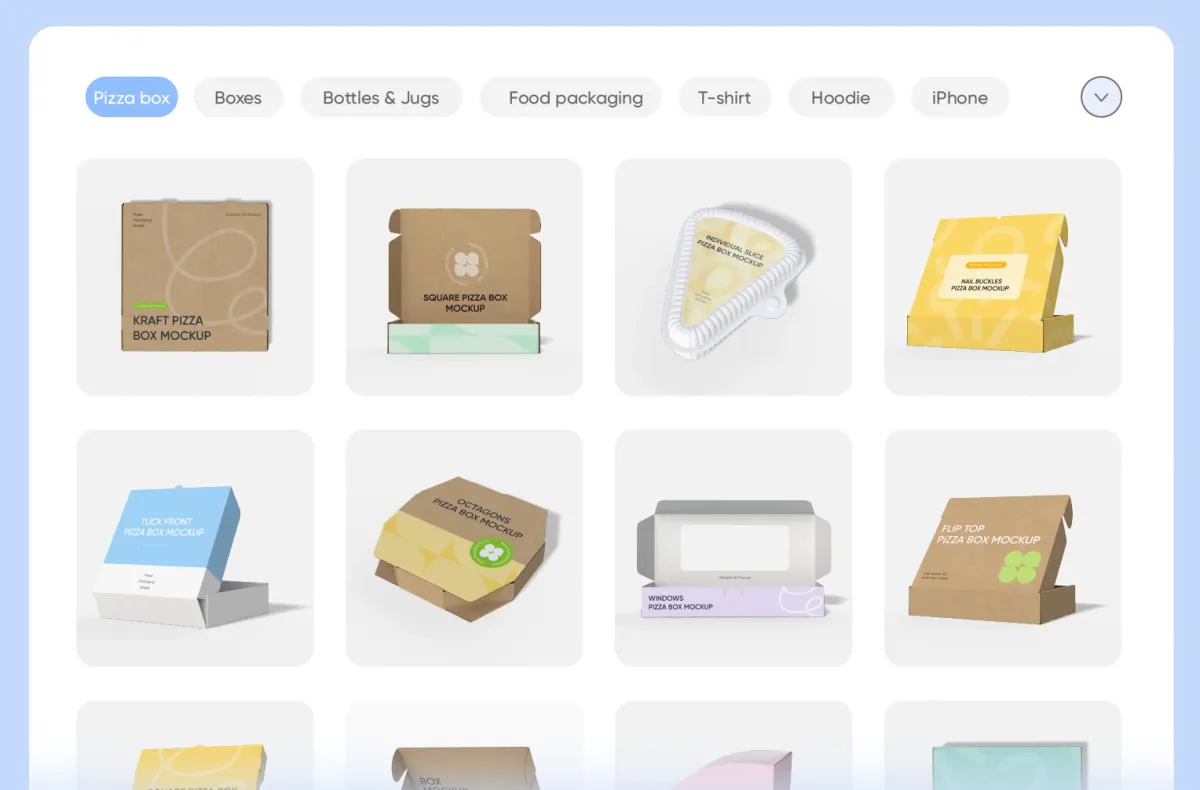 Shape options for different pizza servings