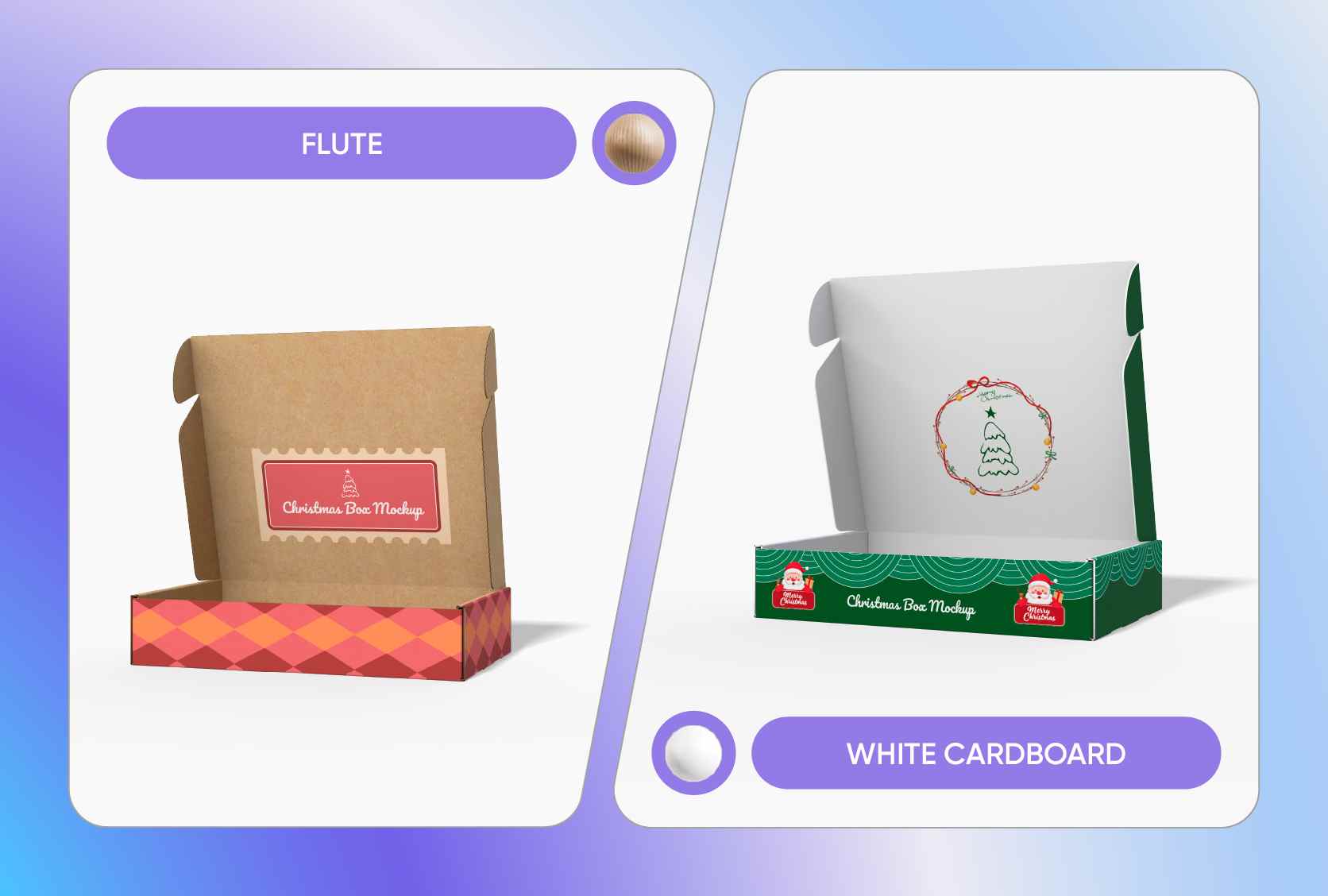 Realistic materials for your Christmas boxes