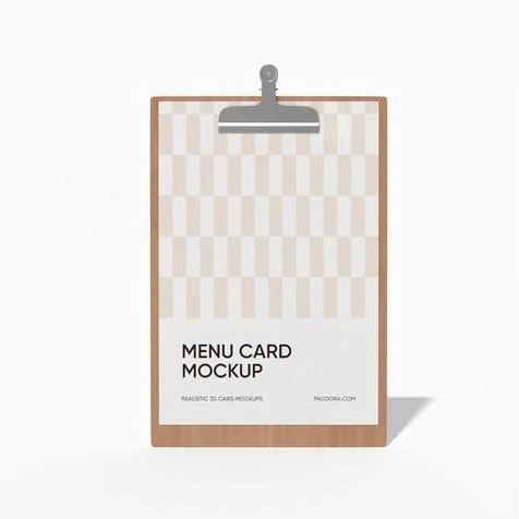 Bakery shop menu mockup