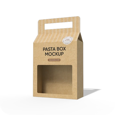 Pasta box with window mockup