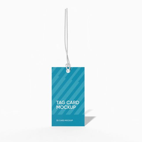 Rectangle clothing tag mockup