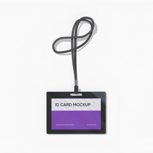 Plastic id card mockup