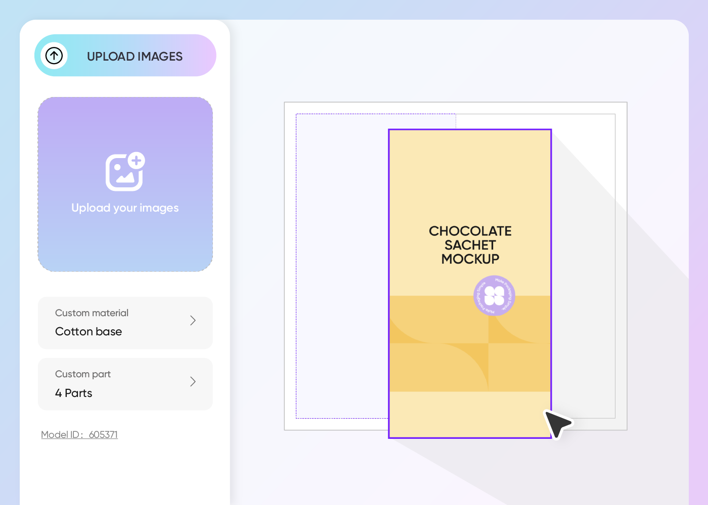 Step 2: Upload your graphics and customize
