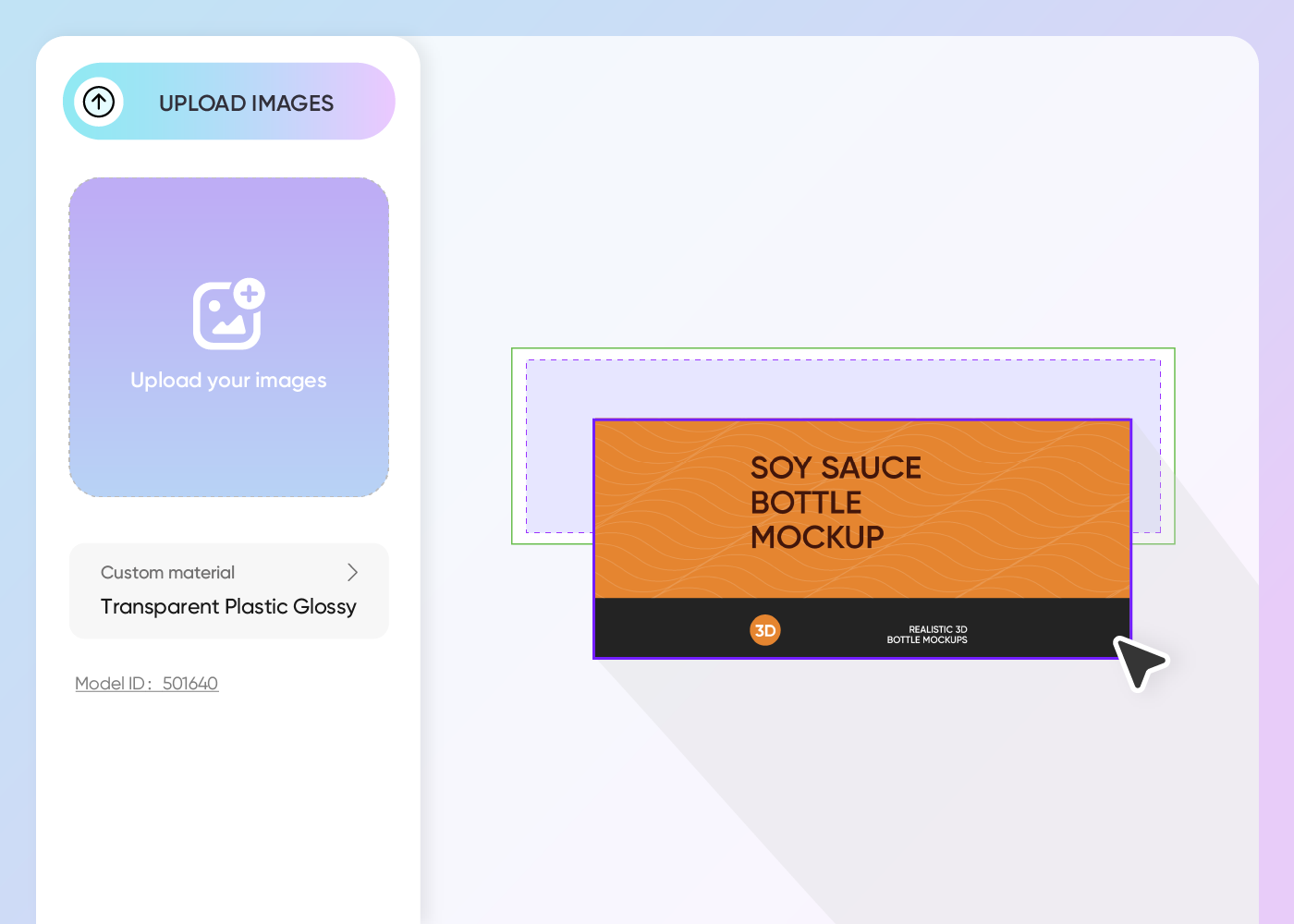 Upload design and customize