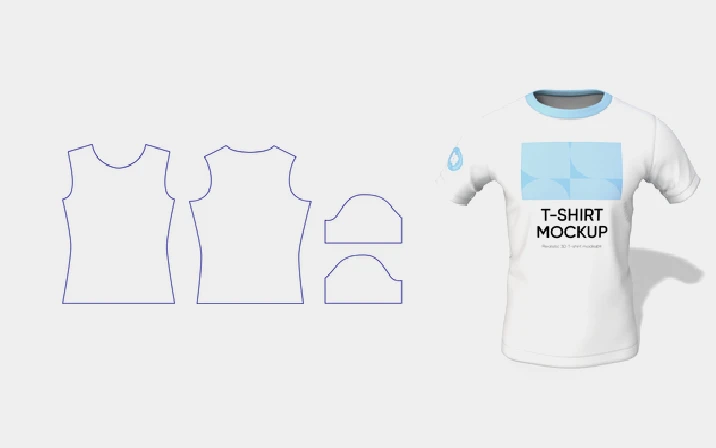 Blank short-sleeves shirt template