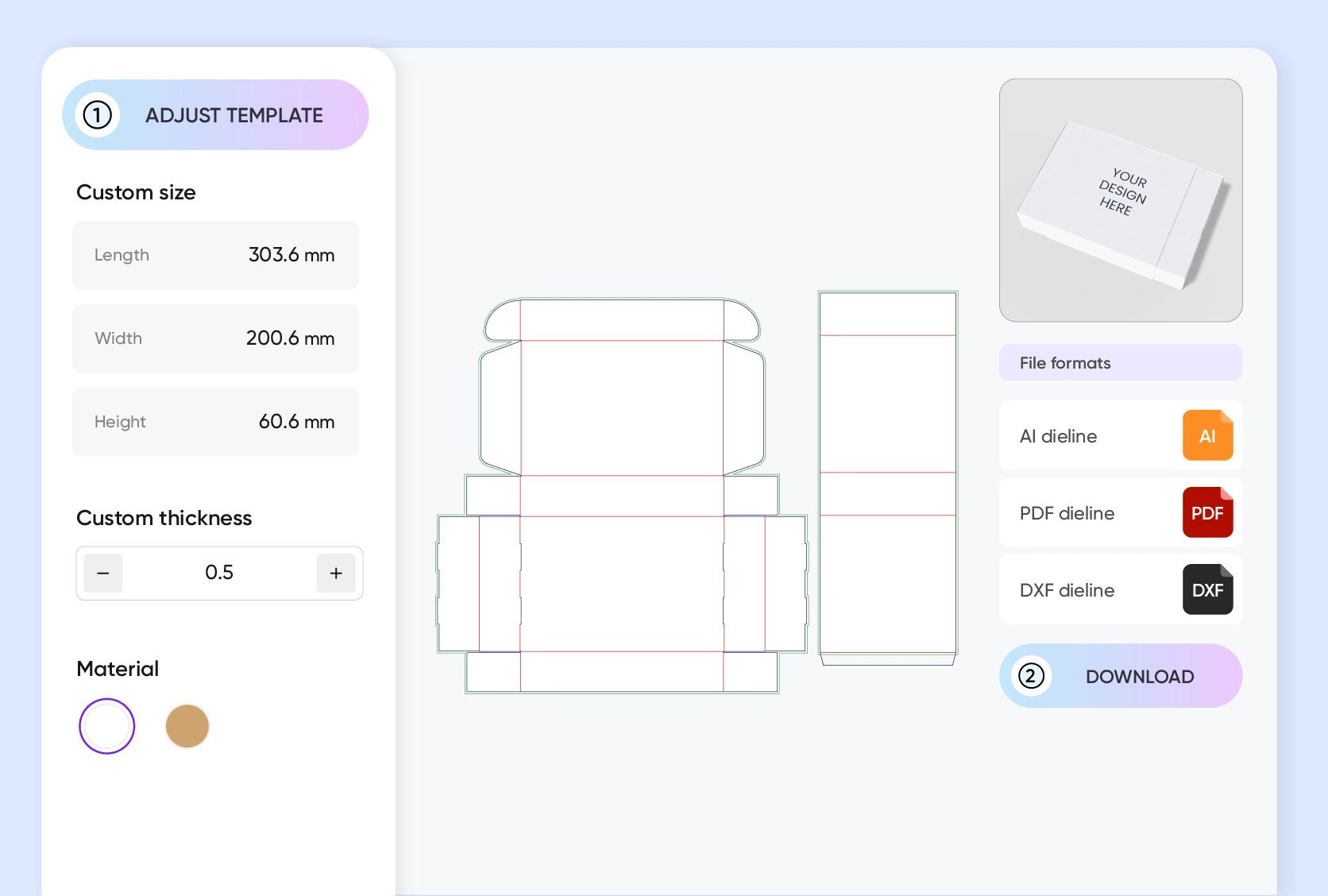 Fully customizable with real-time preview