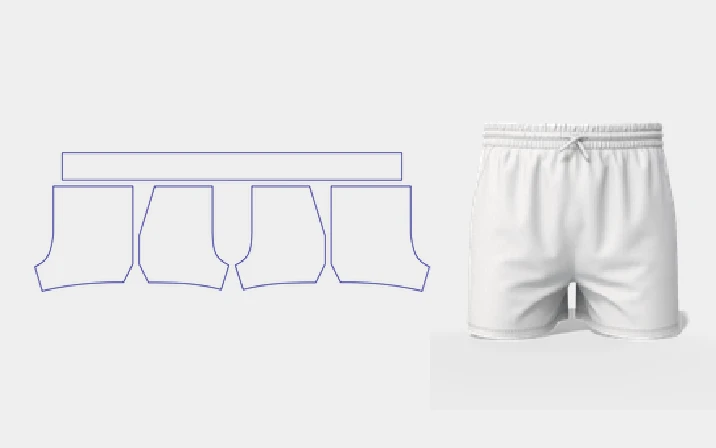Basketball shorts template