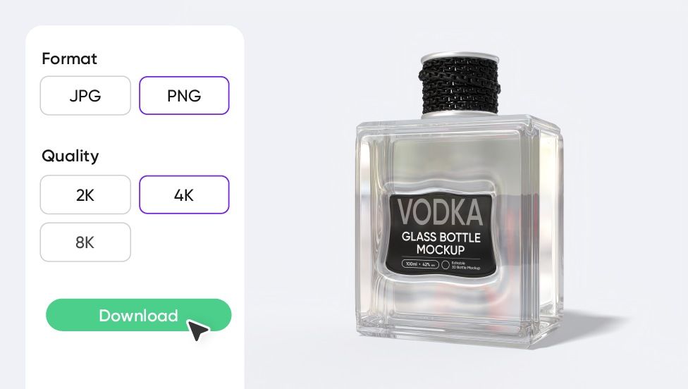 Step 3: Download your vodka bottle mockup