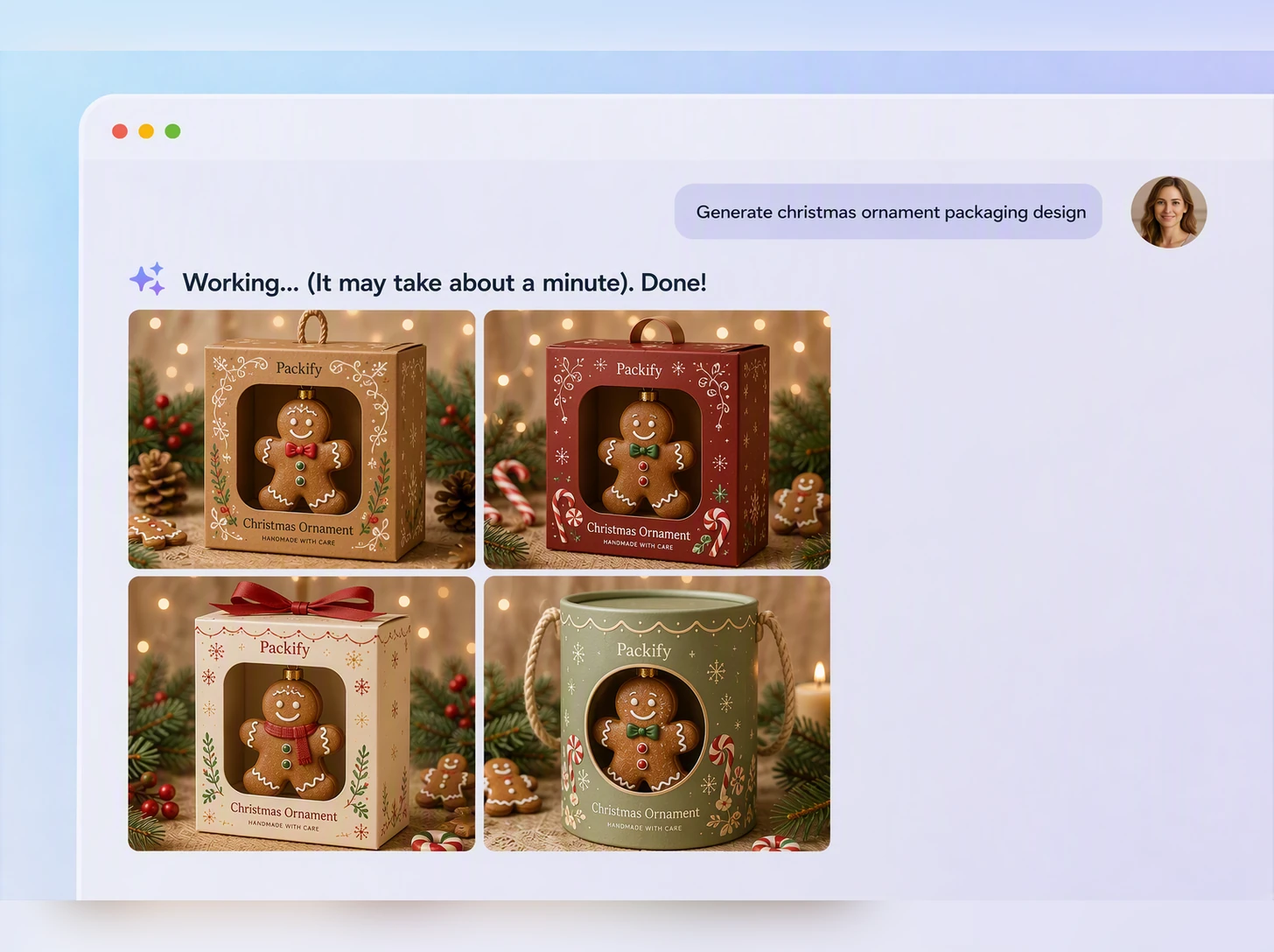 Step 2: Describe the Christmas setting