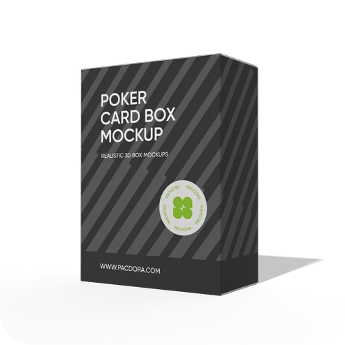 Poker card box mockup