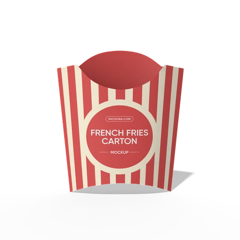 French fries box mockup
