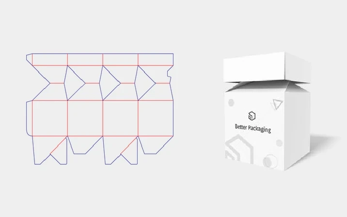 Cake slice box template