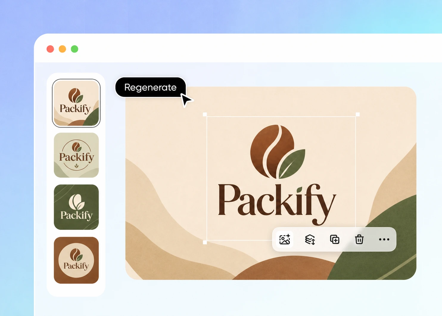 Step 2: Edit or regenerate the logo
