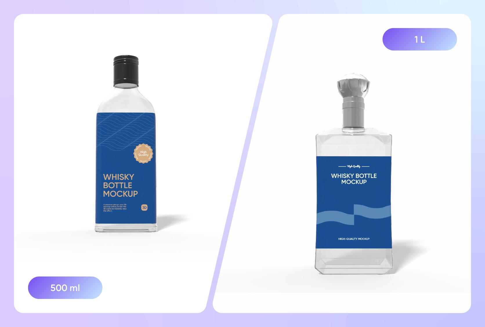 Custom capacity options for whisky bottles