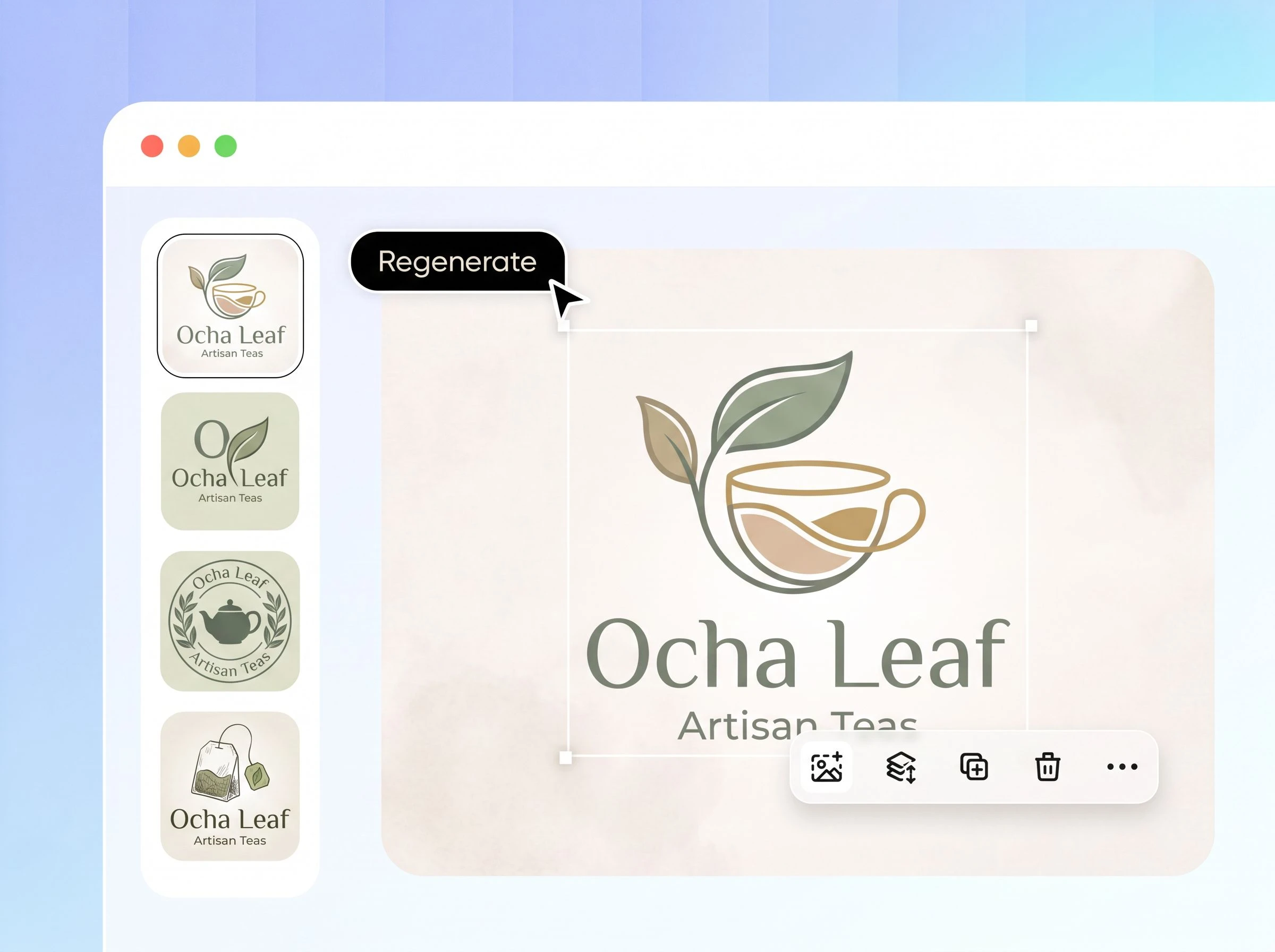 Step 2: Edit or regenerate the logo