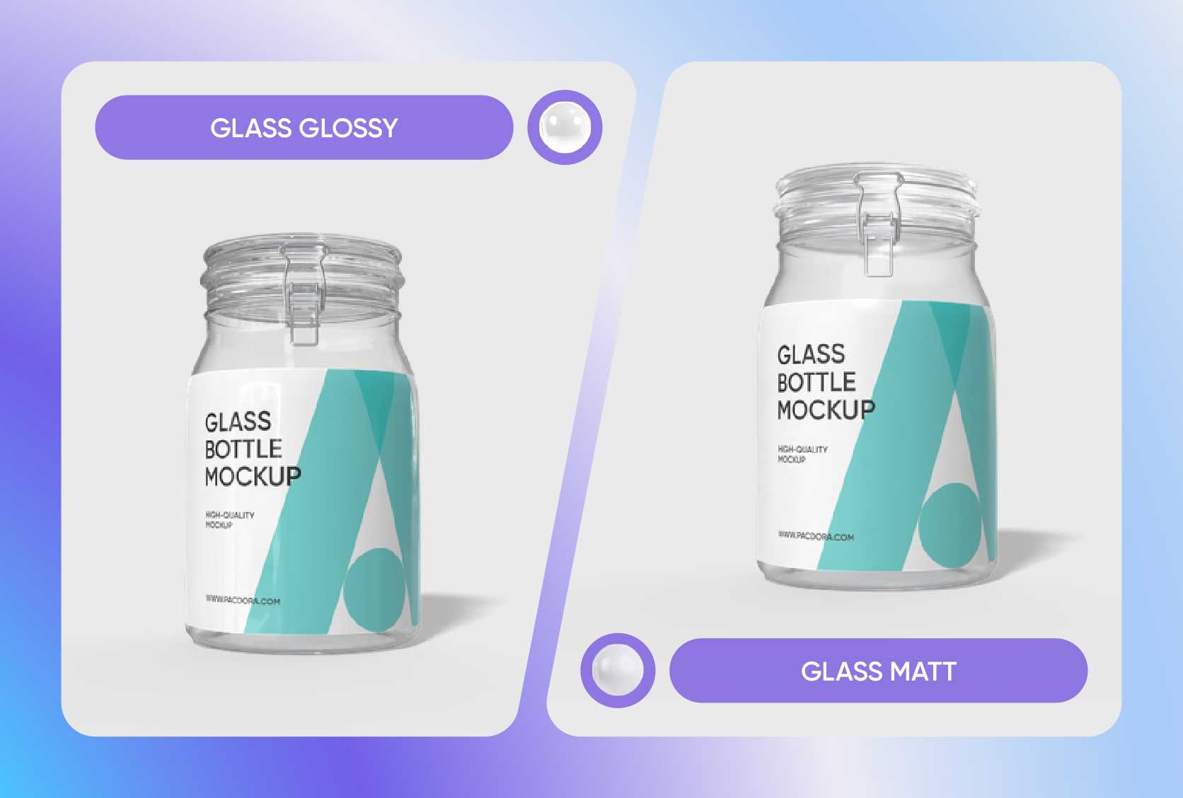 Select specific capacities for custom glass jars