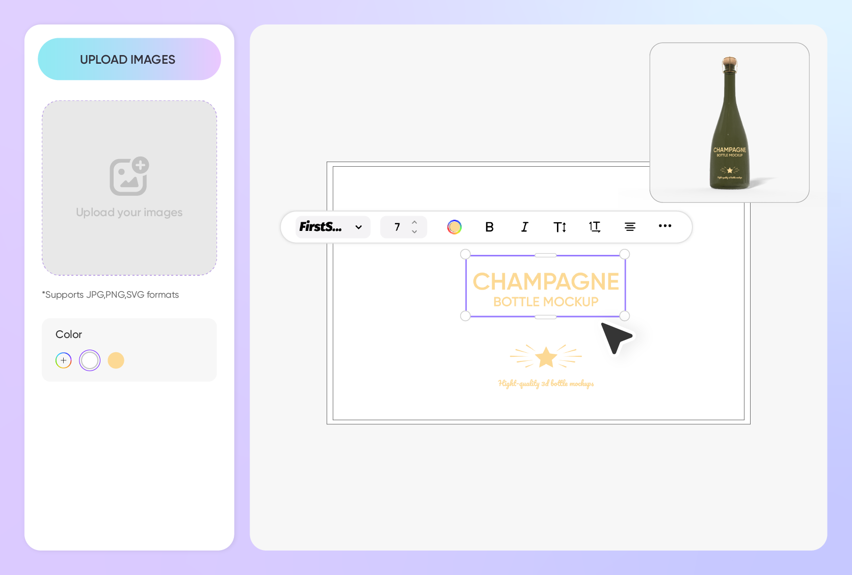 Upload your unique label design