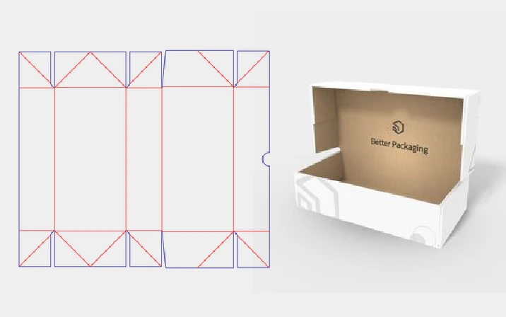 Folding tea box template