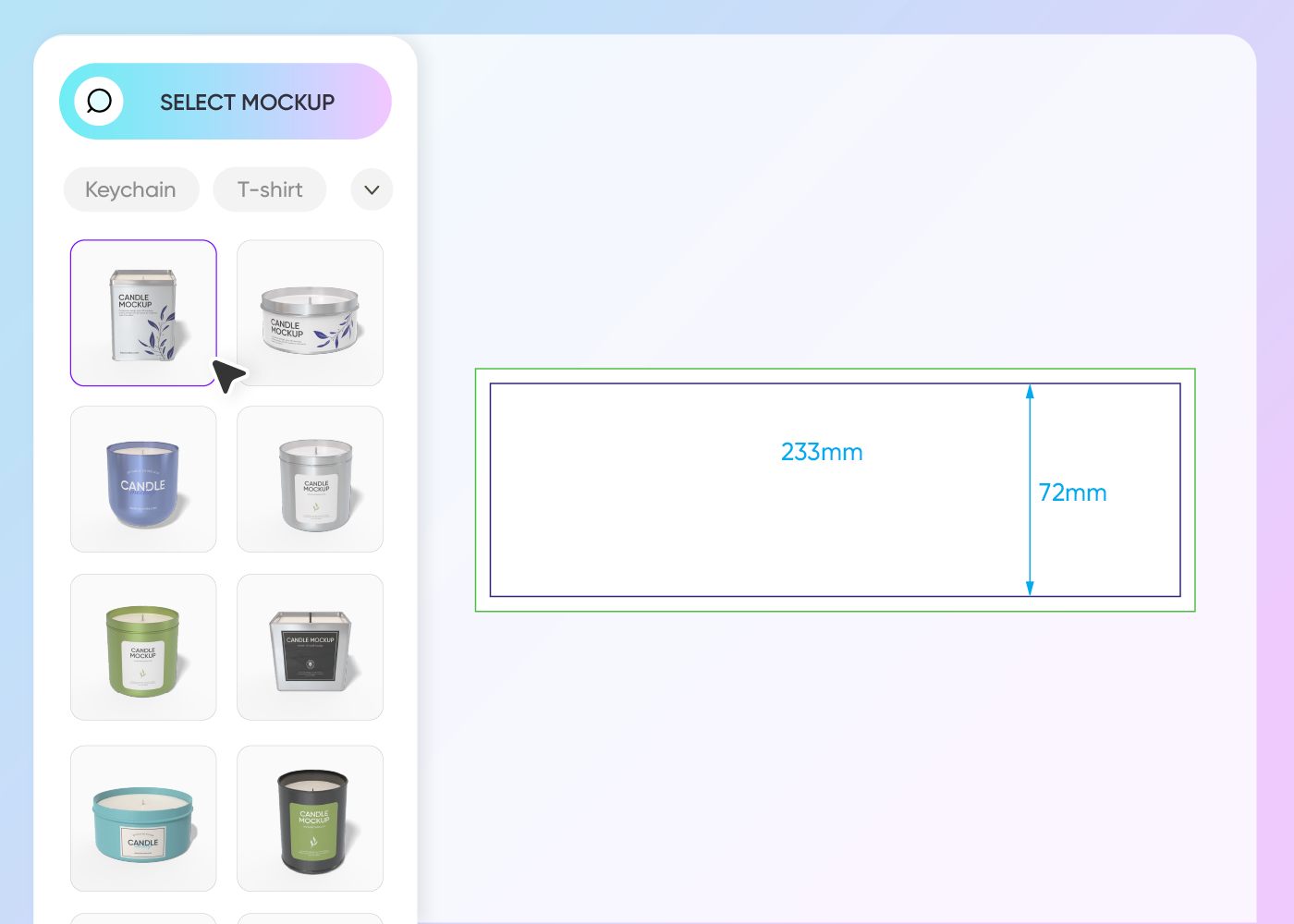 Step 1: Select a candle tin mockup