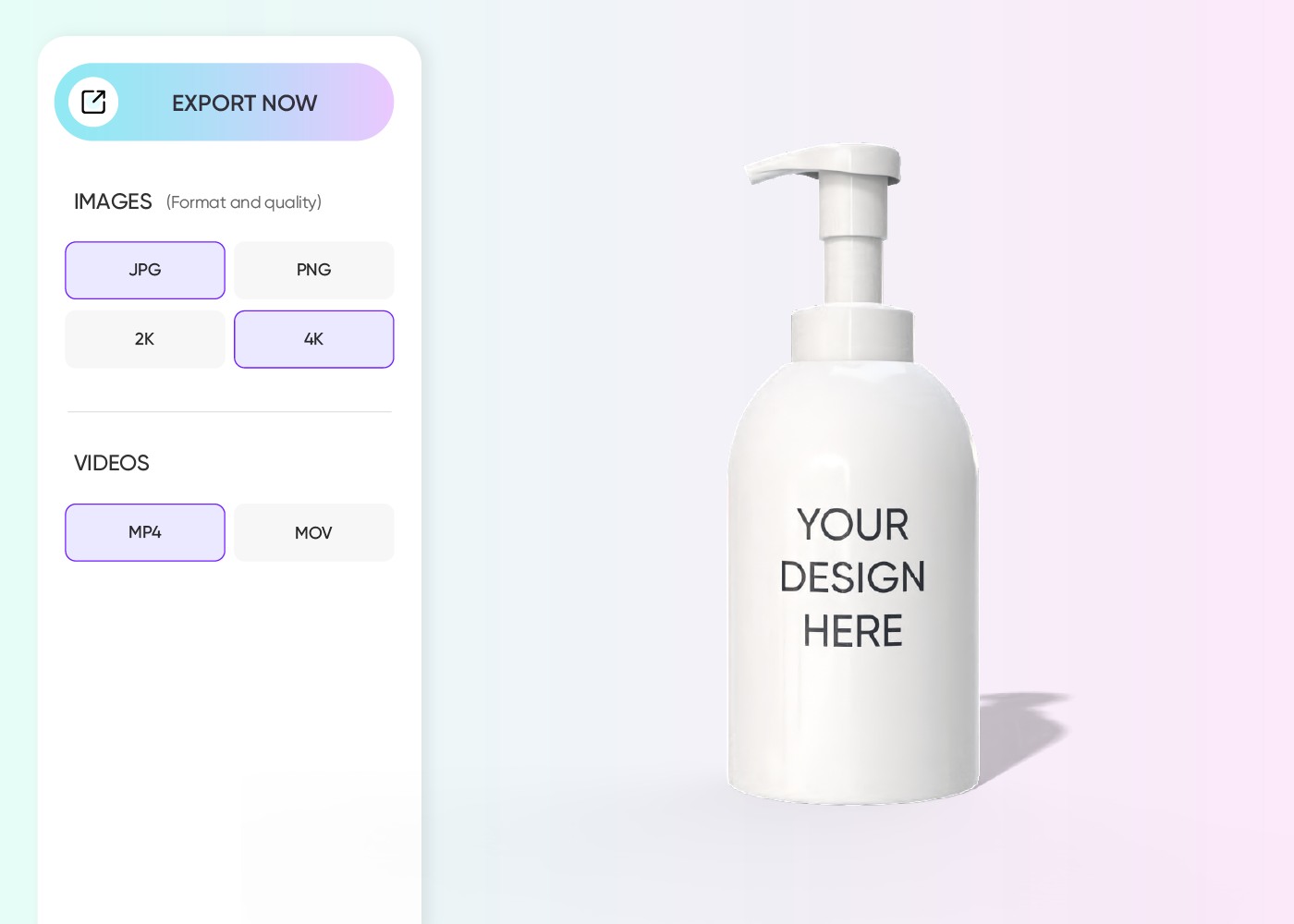 Step 3: Export your perfected creation