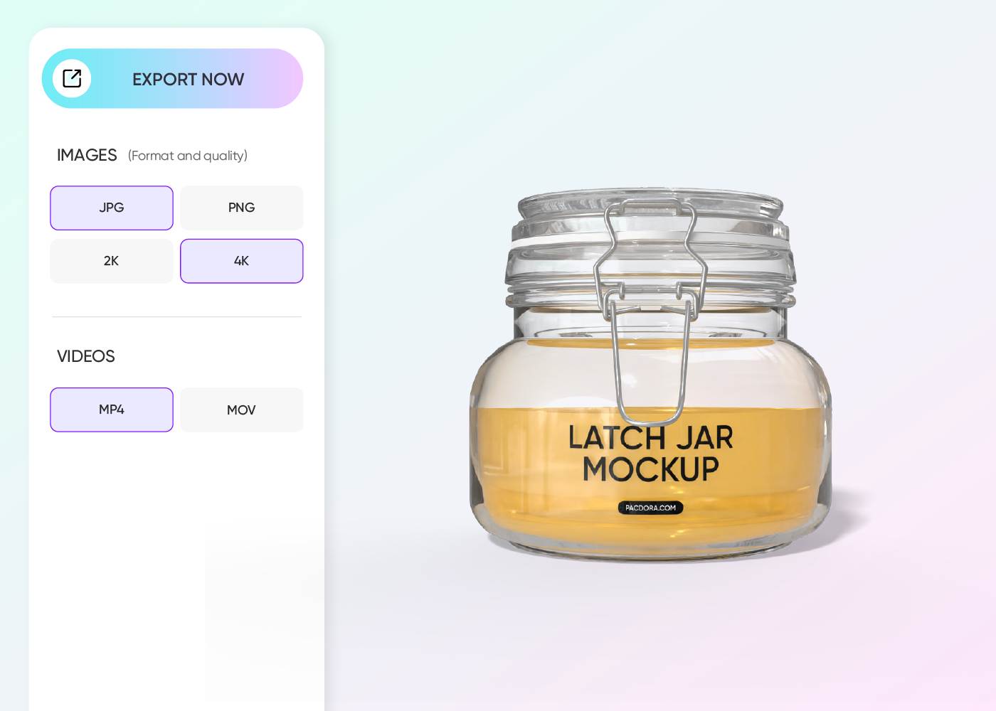 Step 3: Export your finished custom glass jar