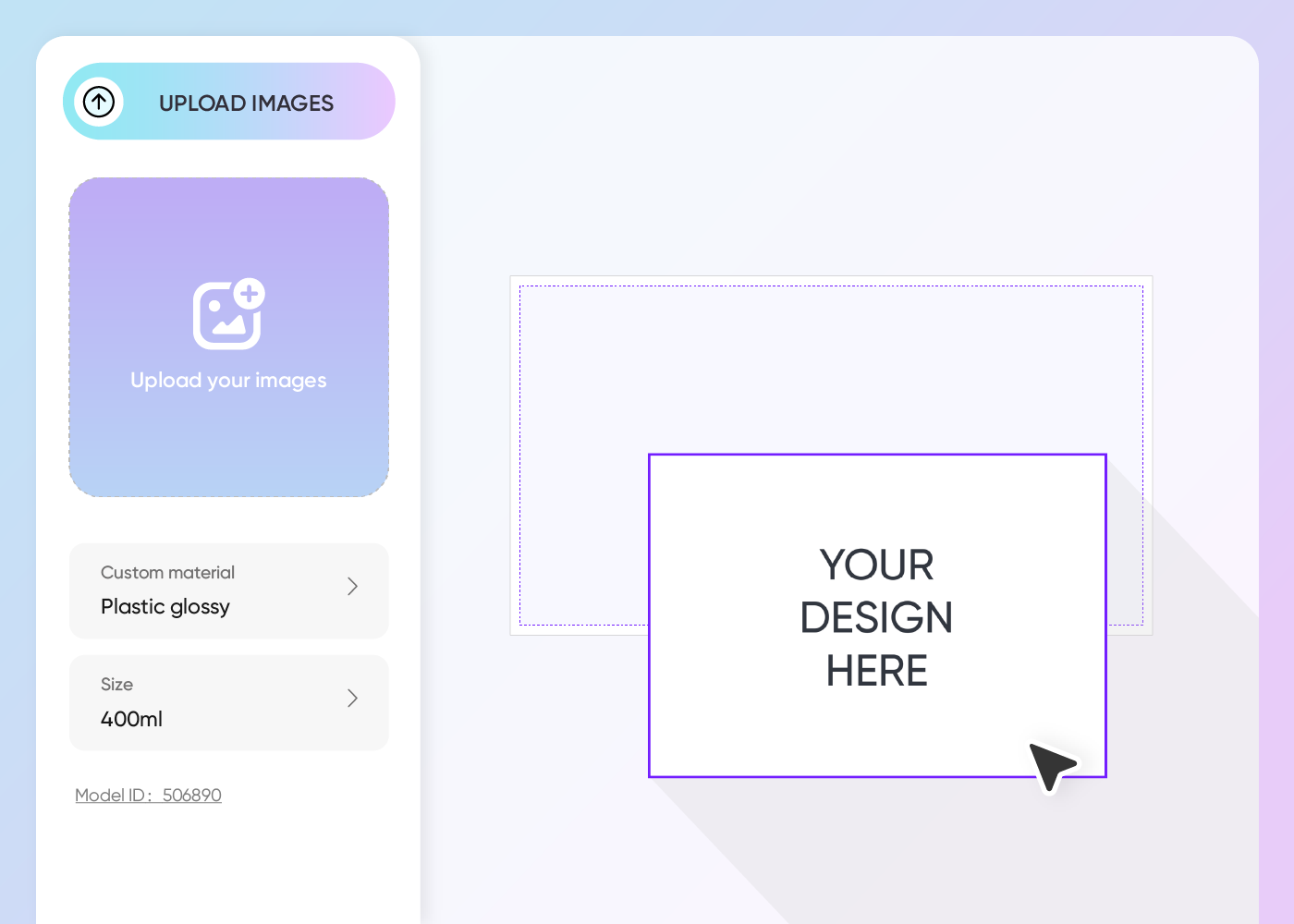 Step 2: Upload your design and customize