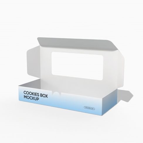 Maqueta de caja de galletas