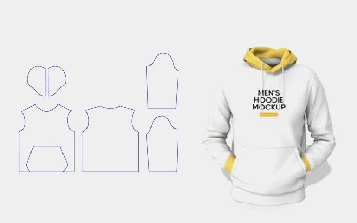 Men's hoodie template