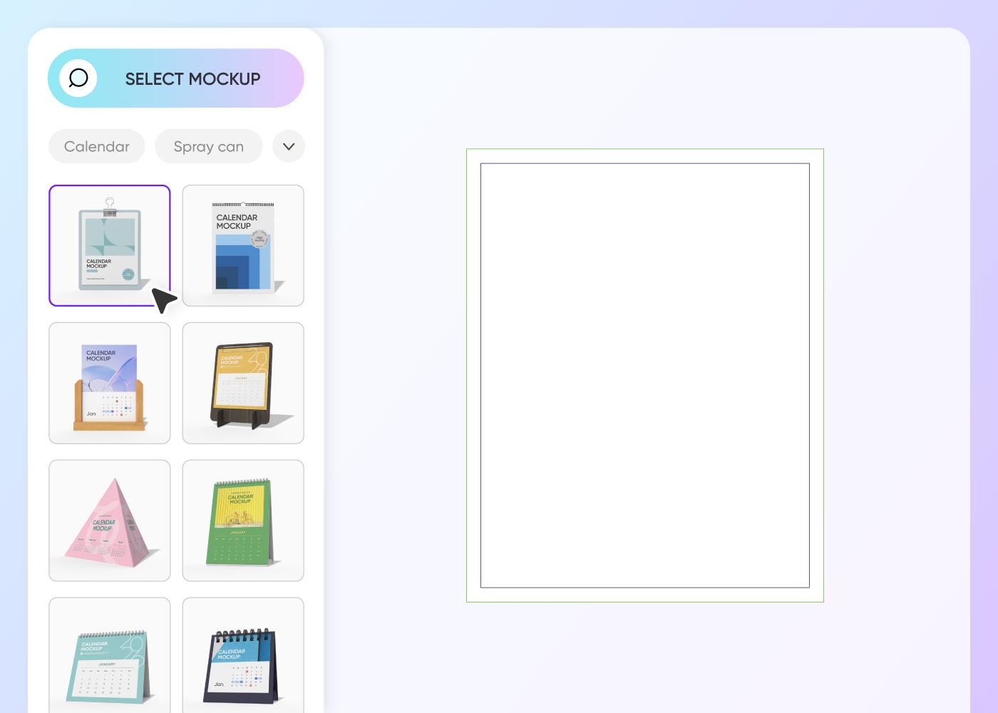 Step 1: Select a professional calendar mockup