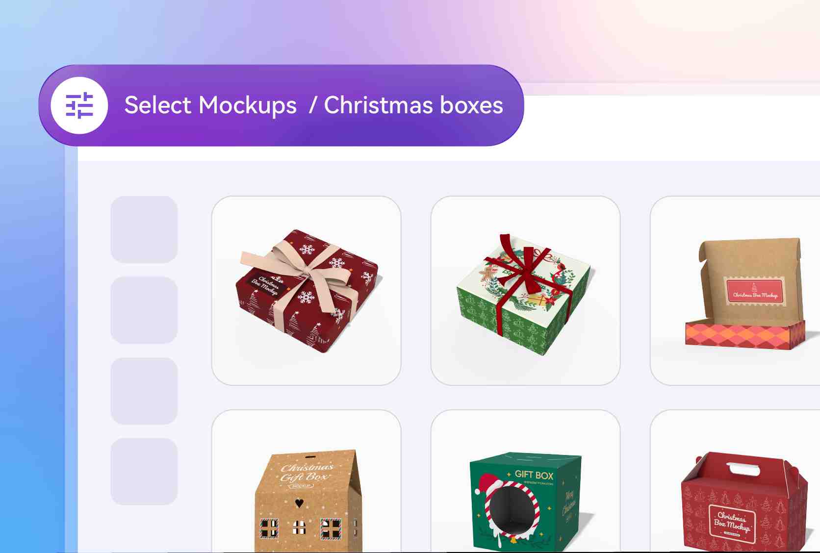 Diverse styles for your Christmas boxes