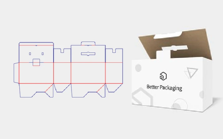 Blank auto lock bottom box template