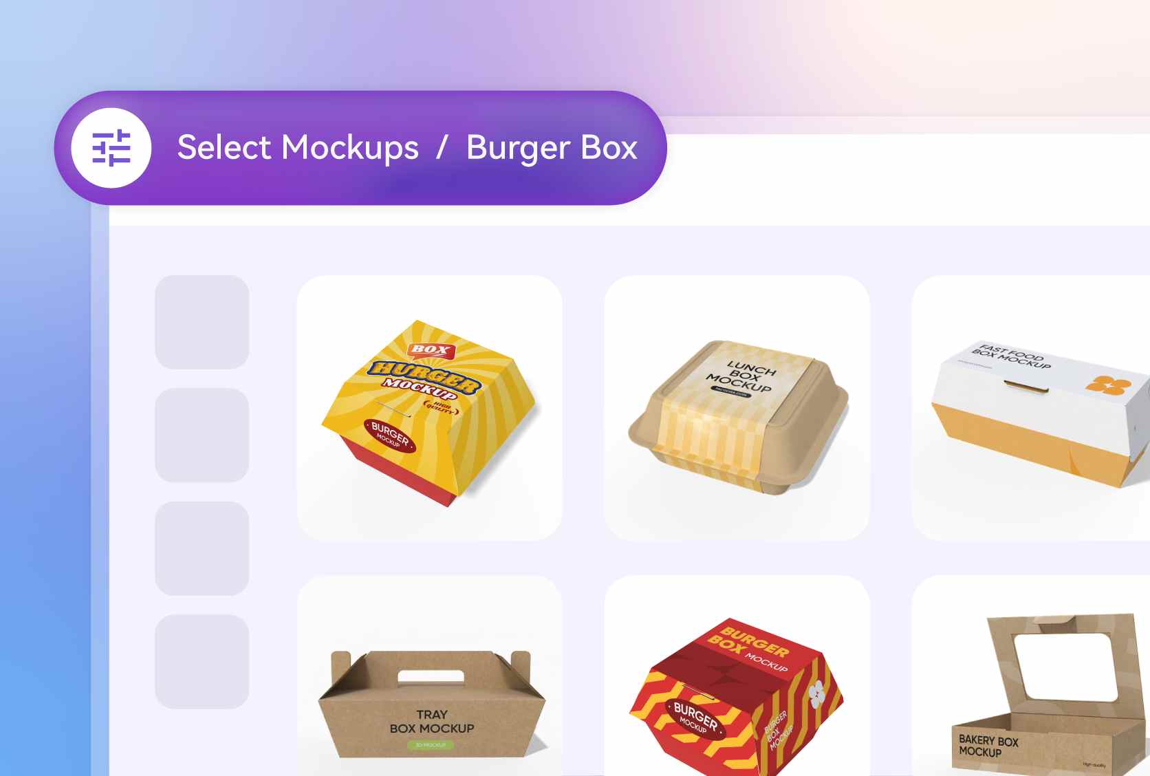 Choose a structure that holds your burger
