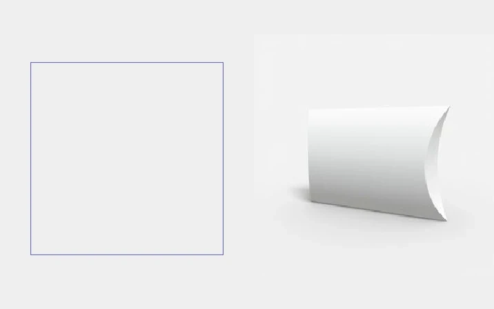 Modelo de caixa almofada