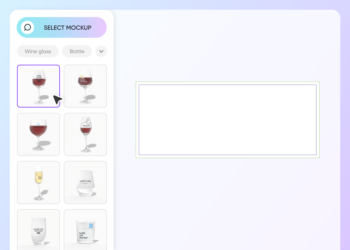 Step 1: Select your preferred wine glass style
