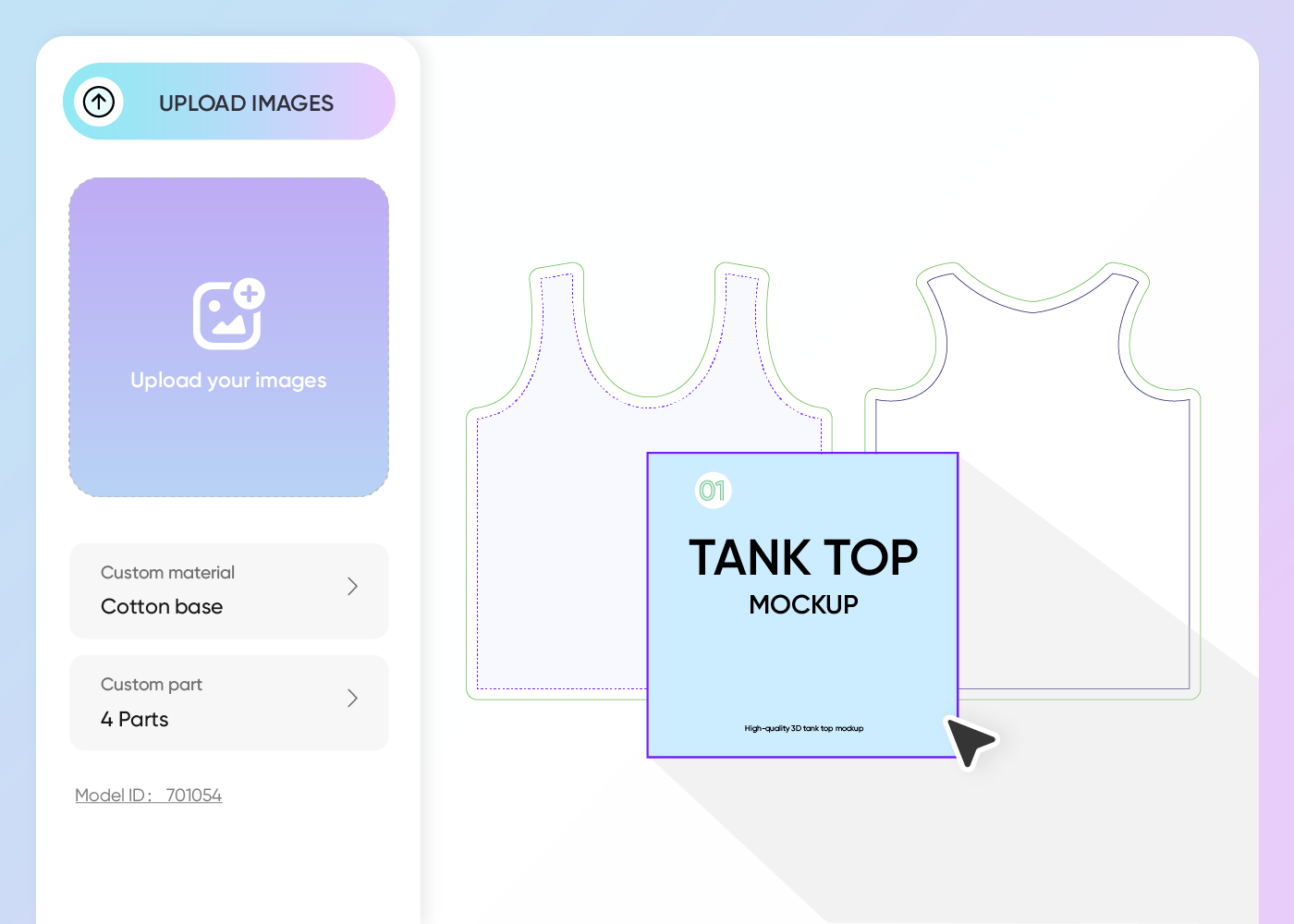 Upload design and customize
