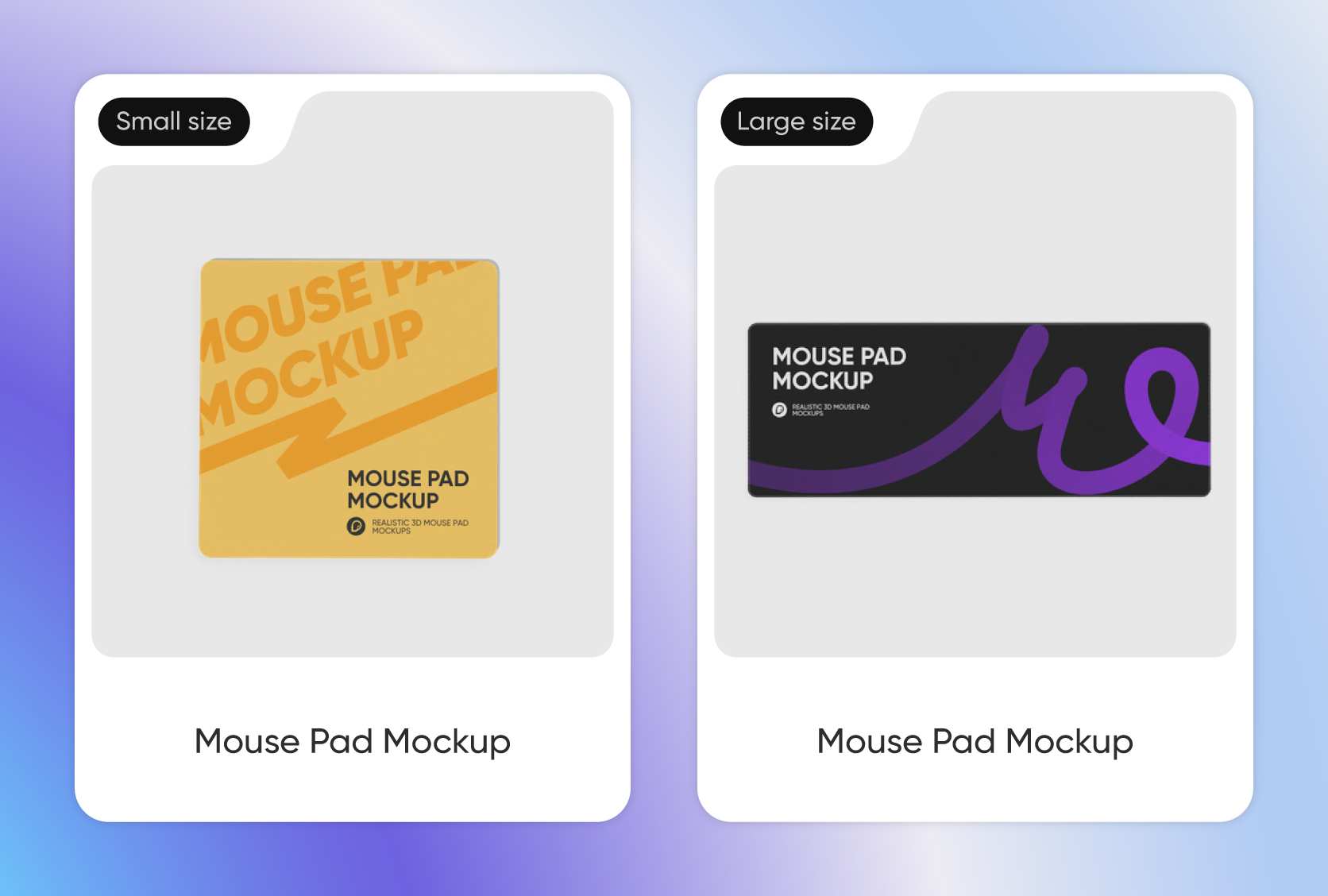 Different sizes of custom mouse pad designs