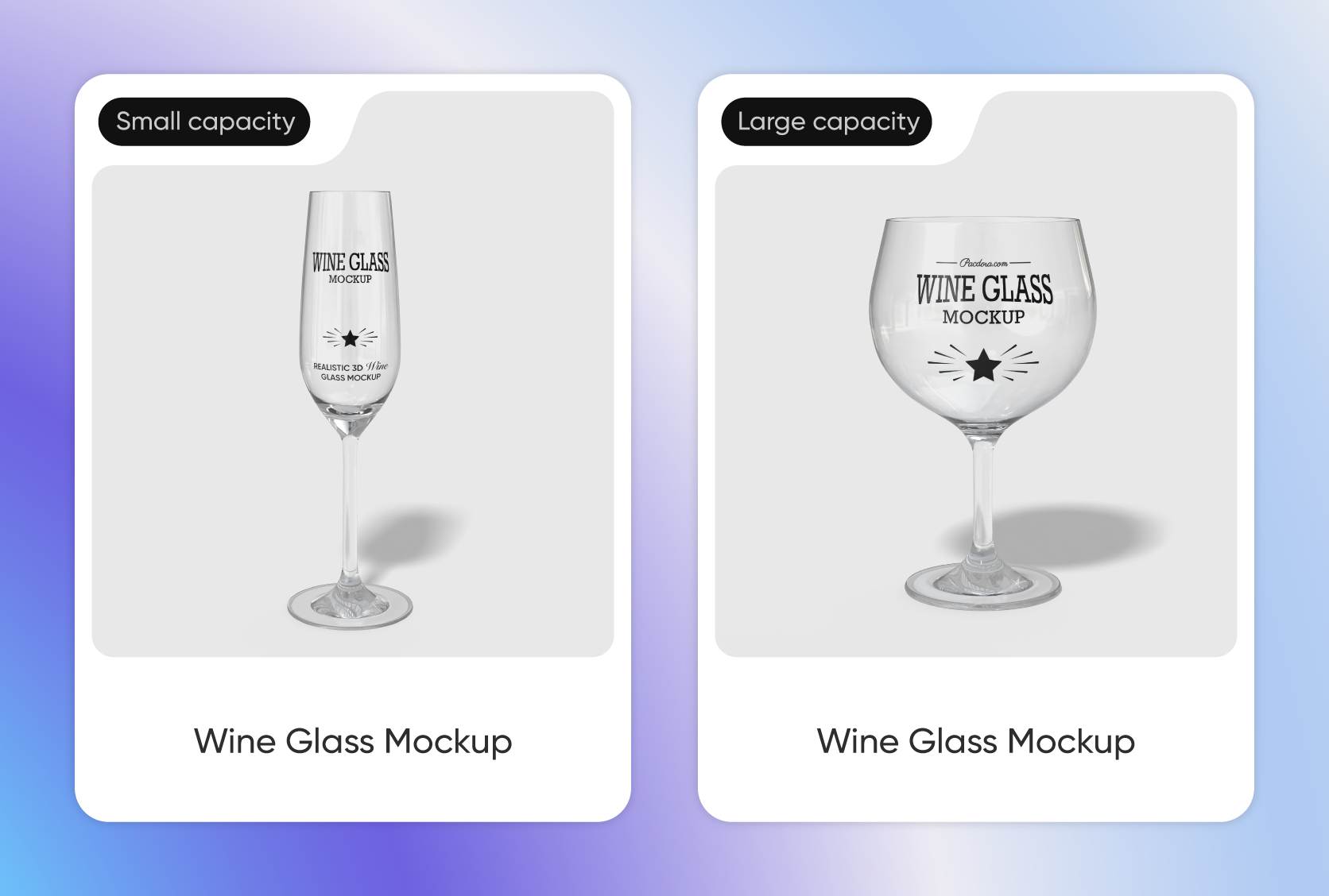 Select the optimal wine glass mockup sizes