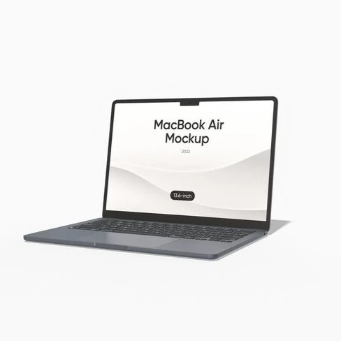 2022 Macbook air laptop mockup