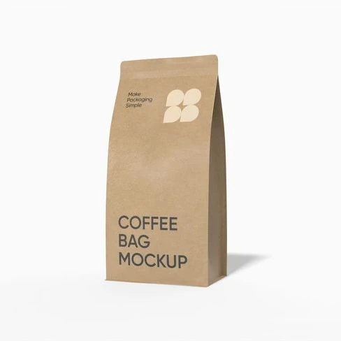 12 oz coffee pouch mockup