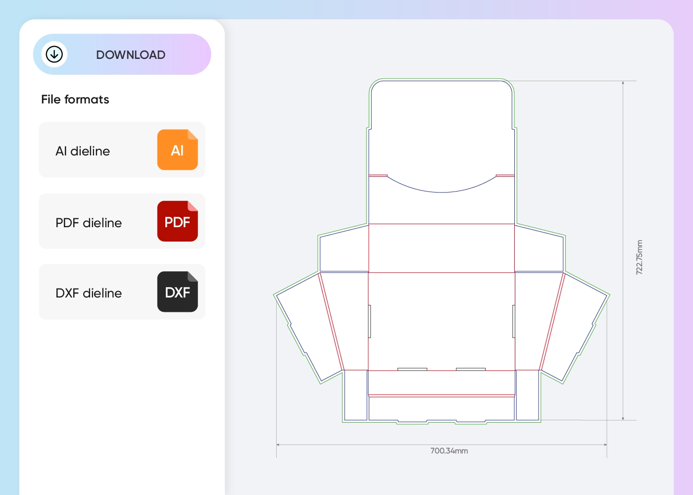 Download the triangle box template