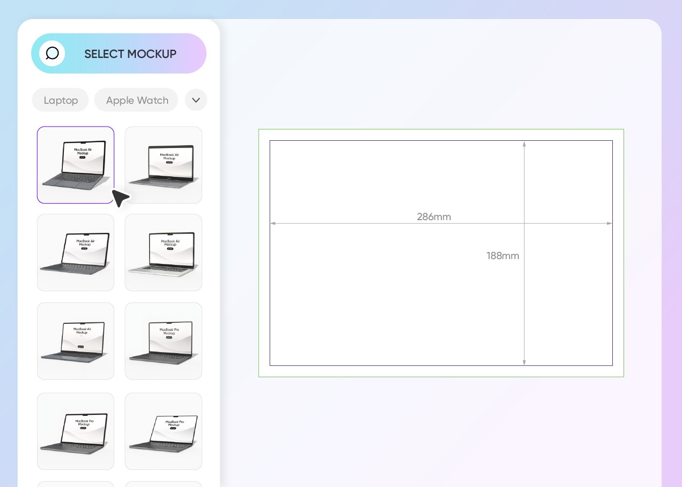 Step 1: Select a MacBook Air mockup