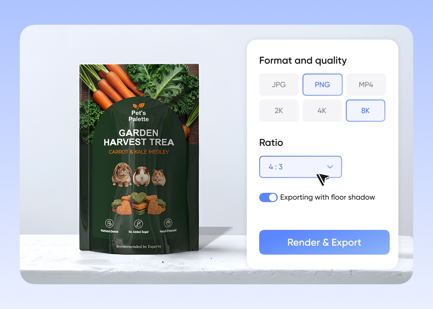 3. Export your pet food packaging design