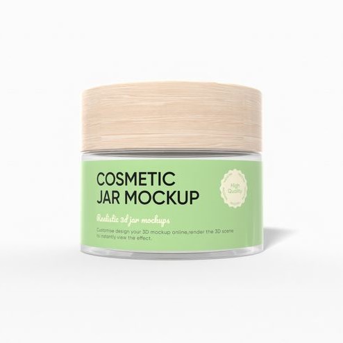 Cosmetic jar mockup