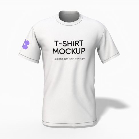 Men's round neck T-shirt mockup