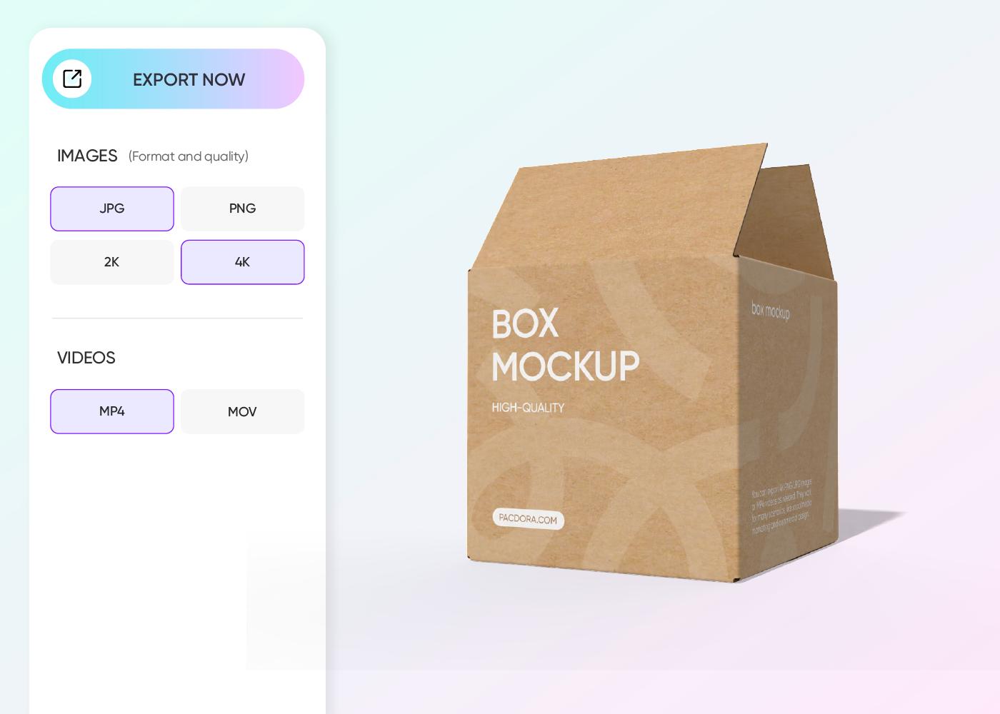 Step 3: Export your completed design