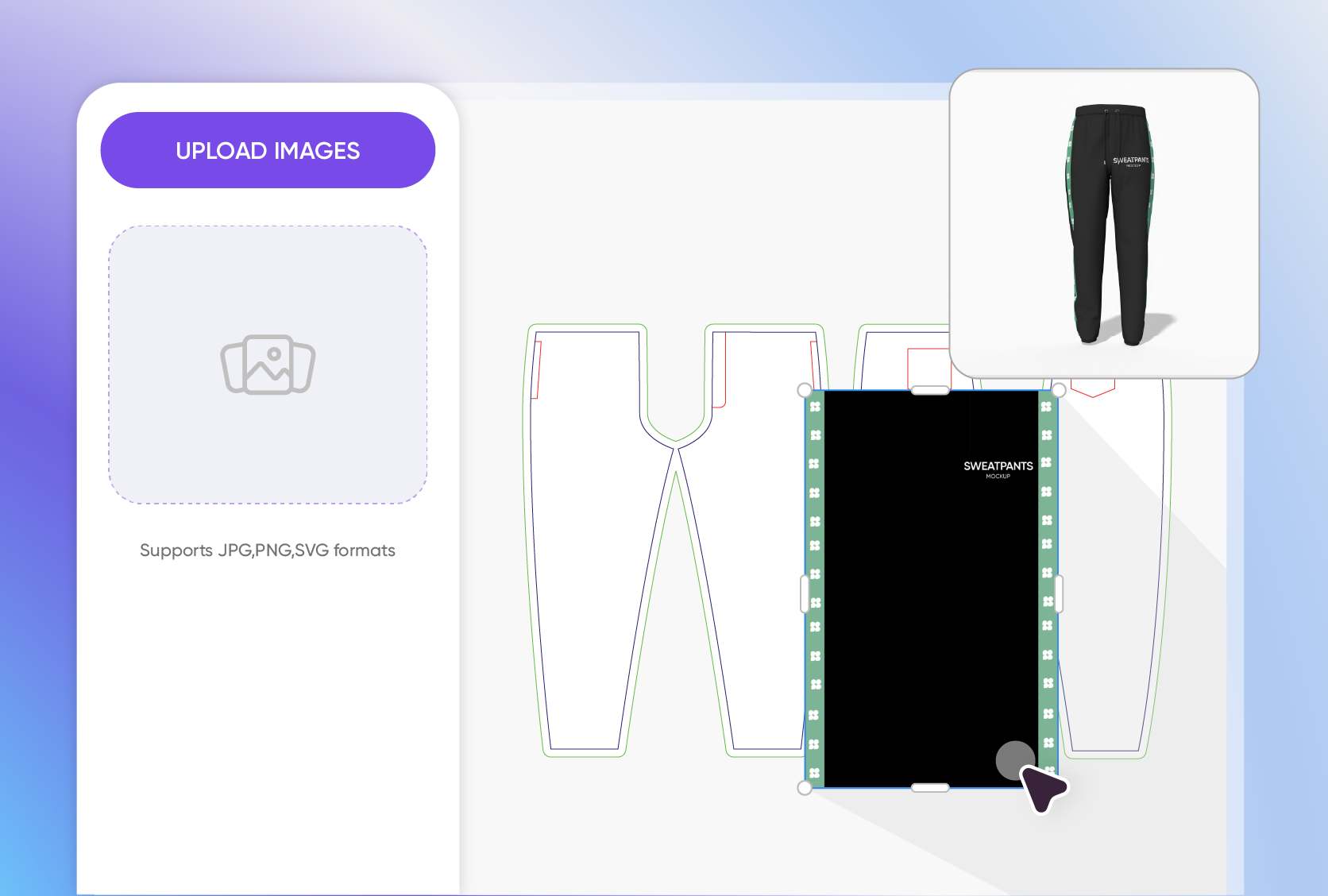 Unique design placement for a personalized look