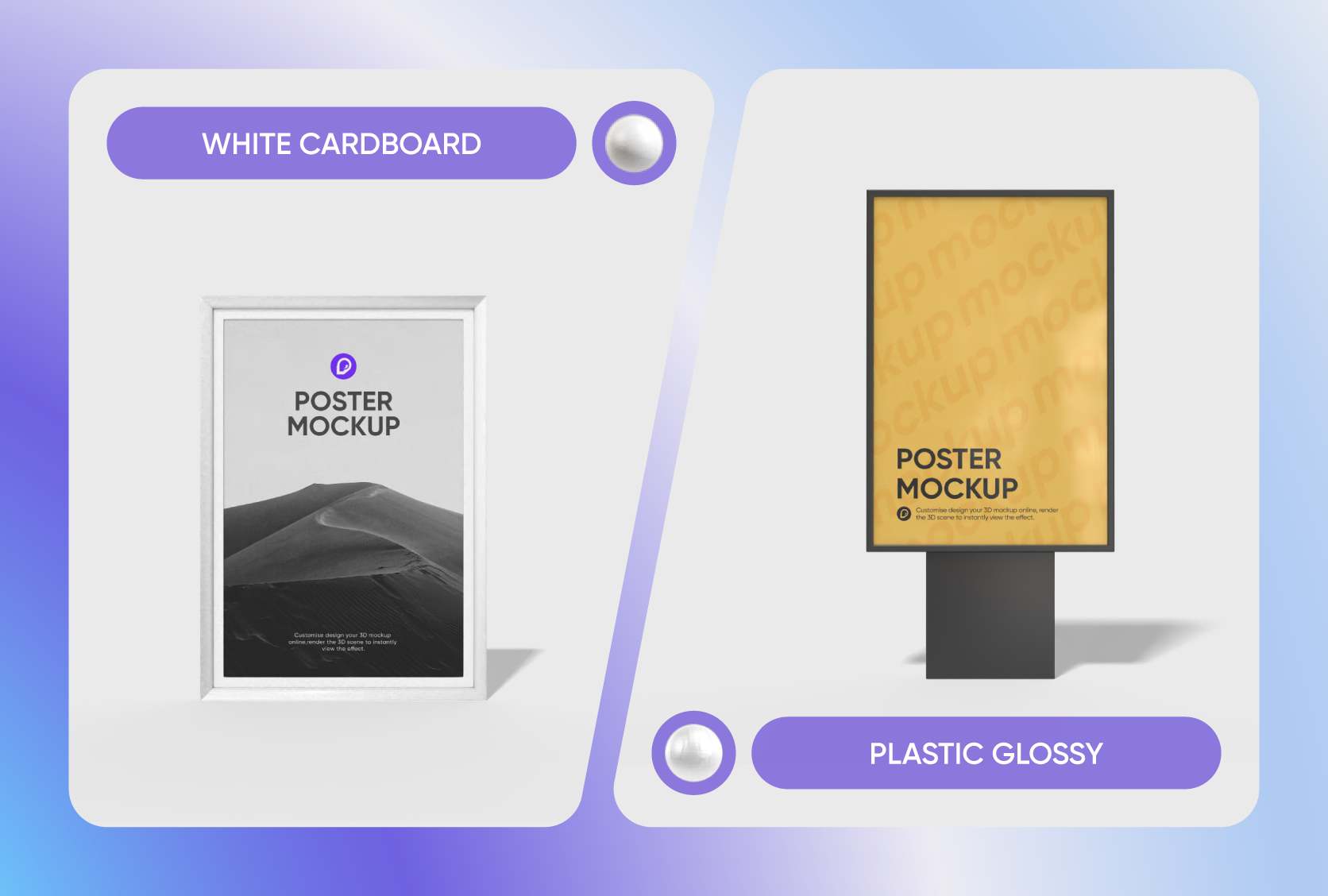 Choose a realistic poster mockup material 